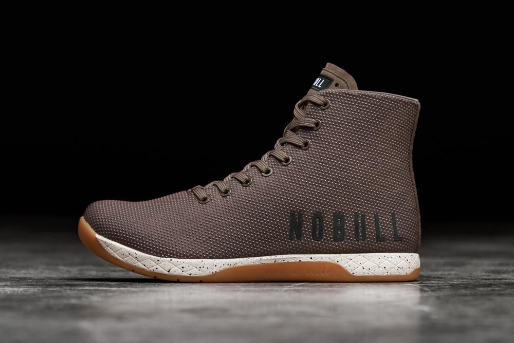 Baskets Montantes NOBULL Homme Chocolat - Chaussures NOBULL High-Top Chestnut Superfabric,France (24